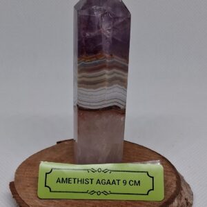 Amethist Agaat Punt | 9 cm | Harmonie, Bescherming & Balans