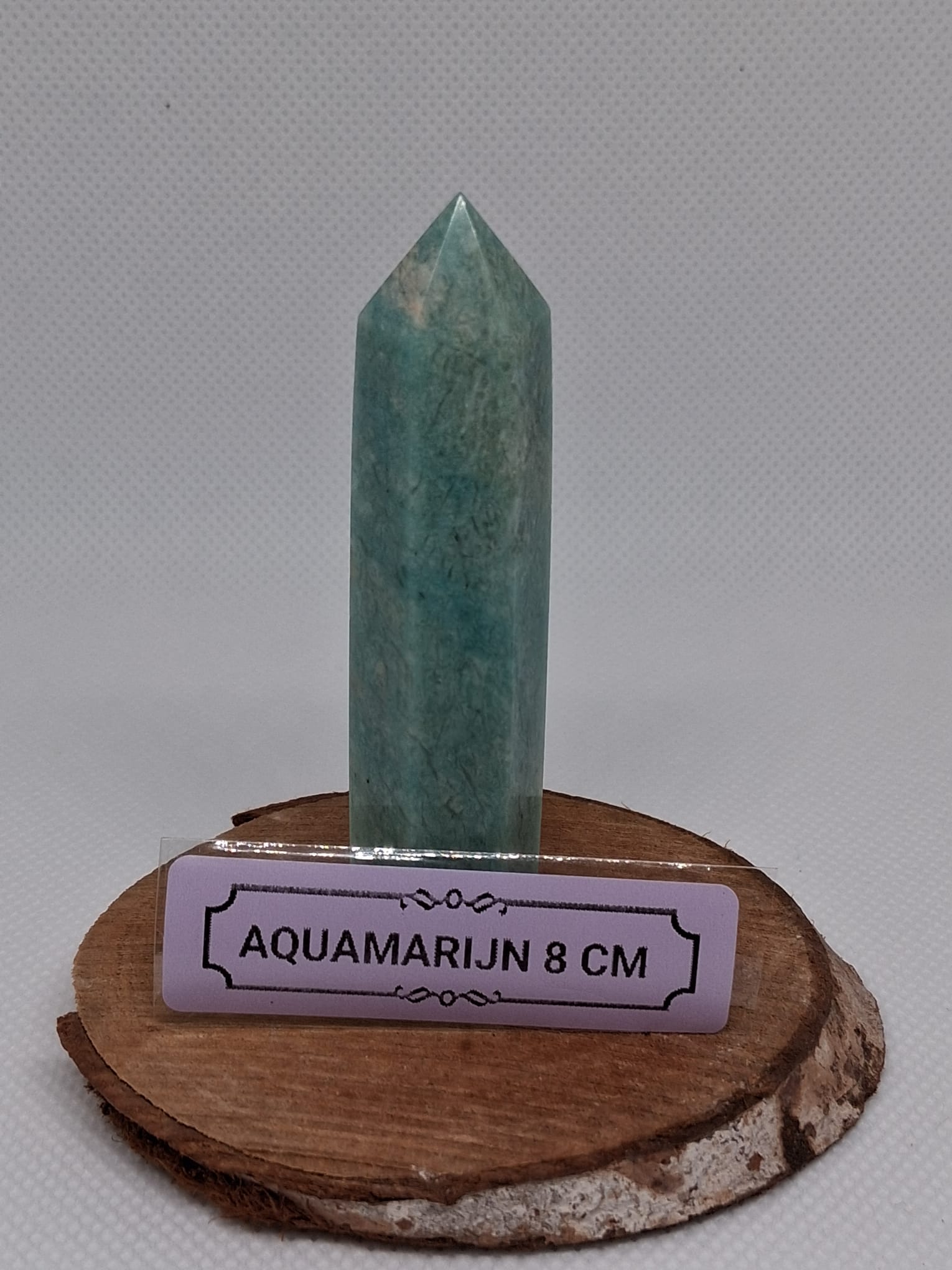 Aquamarijn Punt | 8 cm | Rust, Zuivering & Innerlijke Kracht