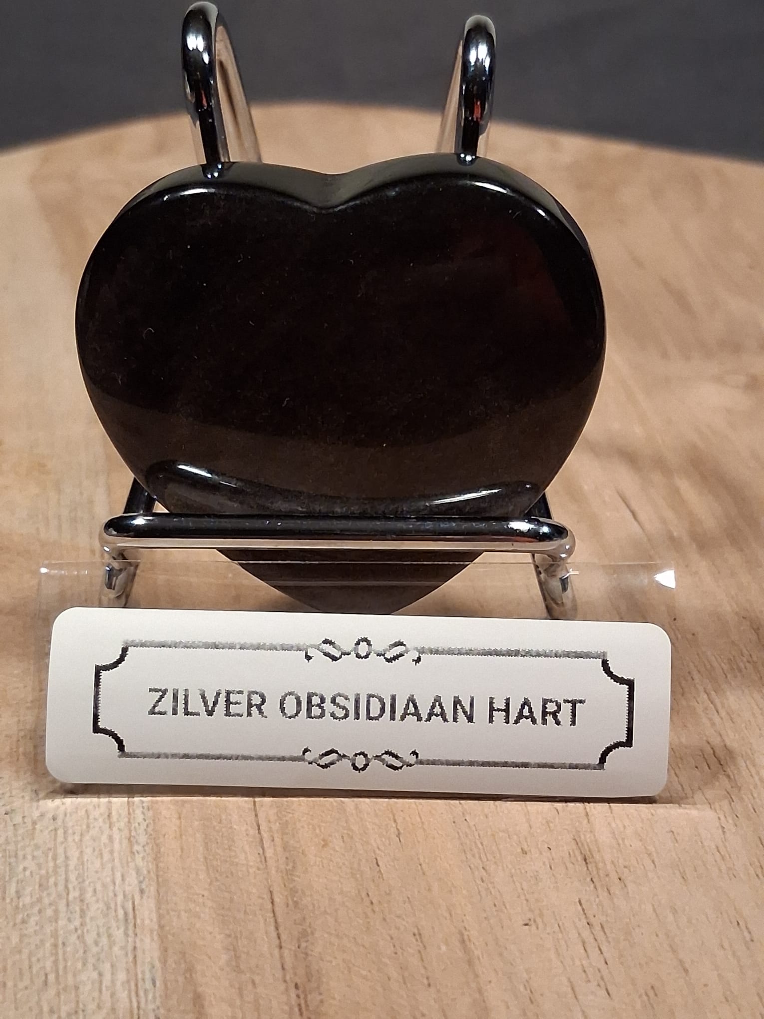 Zilver Obsidiaan hart – Bescherming & Transformatie