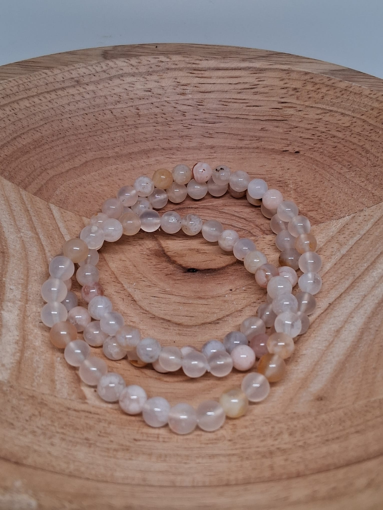 Agaat Bloem (Groei • Zelfontplooiing • Nieuw Begin) Kogel Armband
