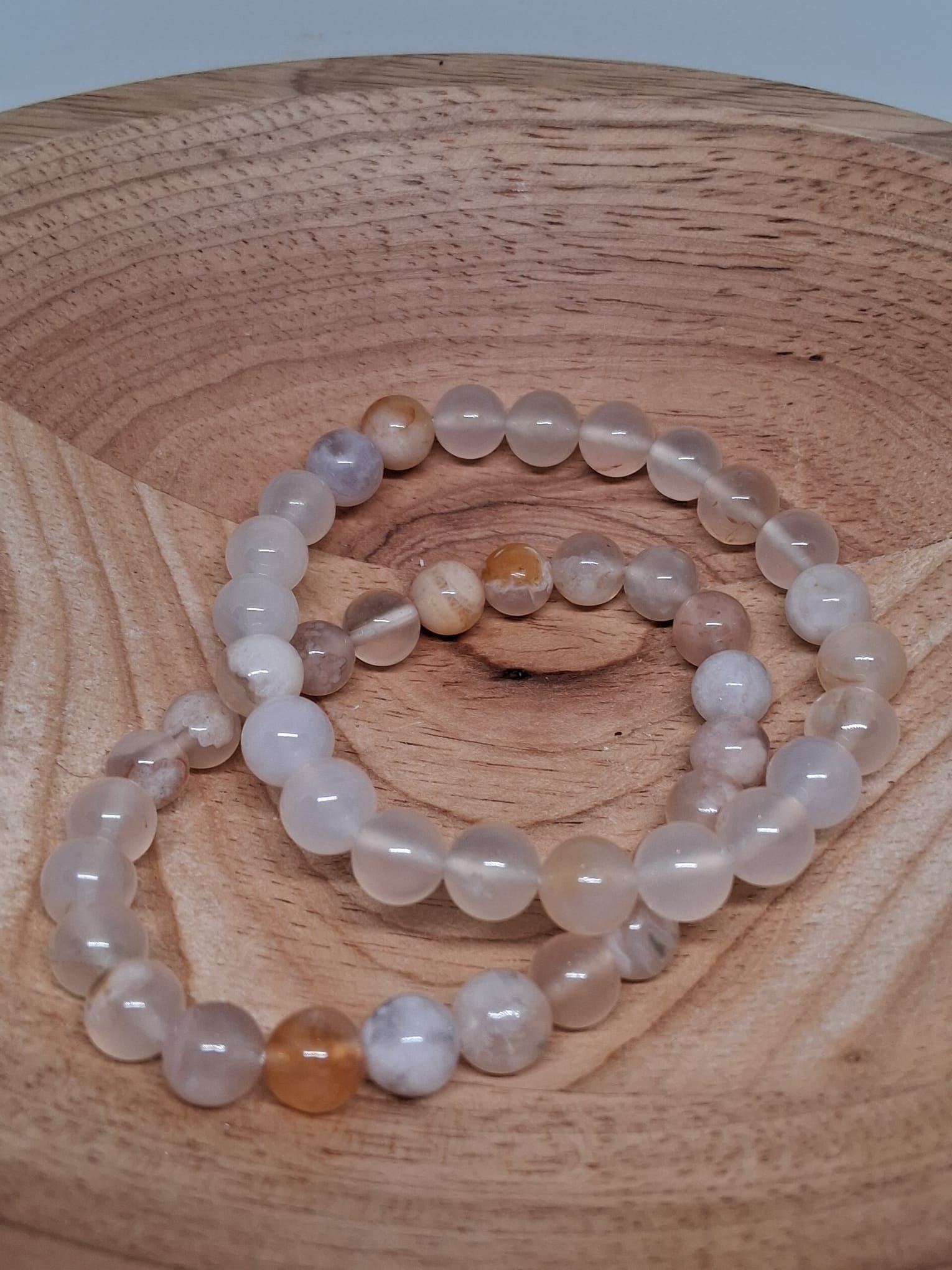 Agaat Bloem (Groei • Zelfontplooiing • Nieuw Begin) Kogel Armband