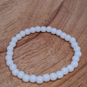 Jade Wit Armband - Zuiverend, Verhelderend, Kalmerend