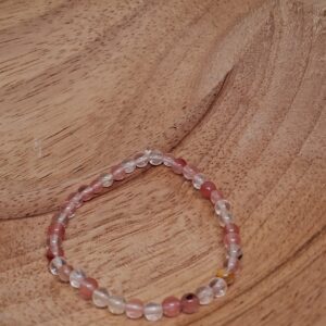 Kwarts Watermeloen Armband - Hartopenend, Liefdevol, Balancerend
